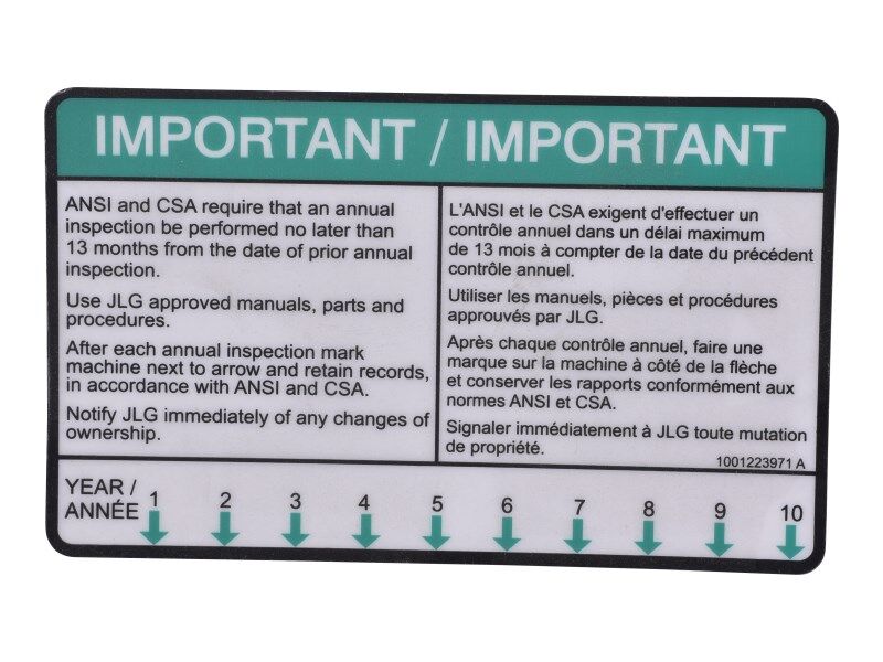 DECAL,YEARLY INSP(ENG/CSA FRE)