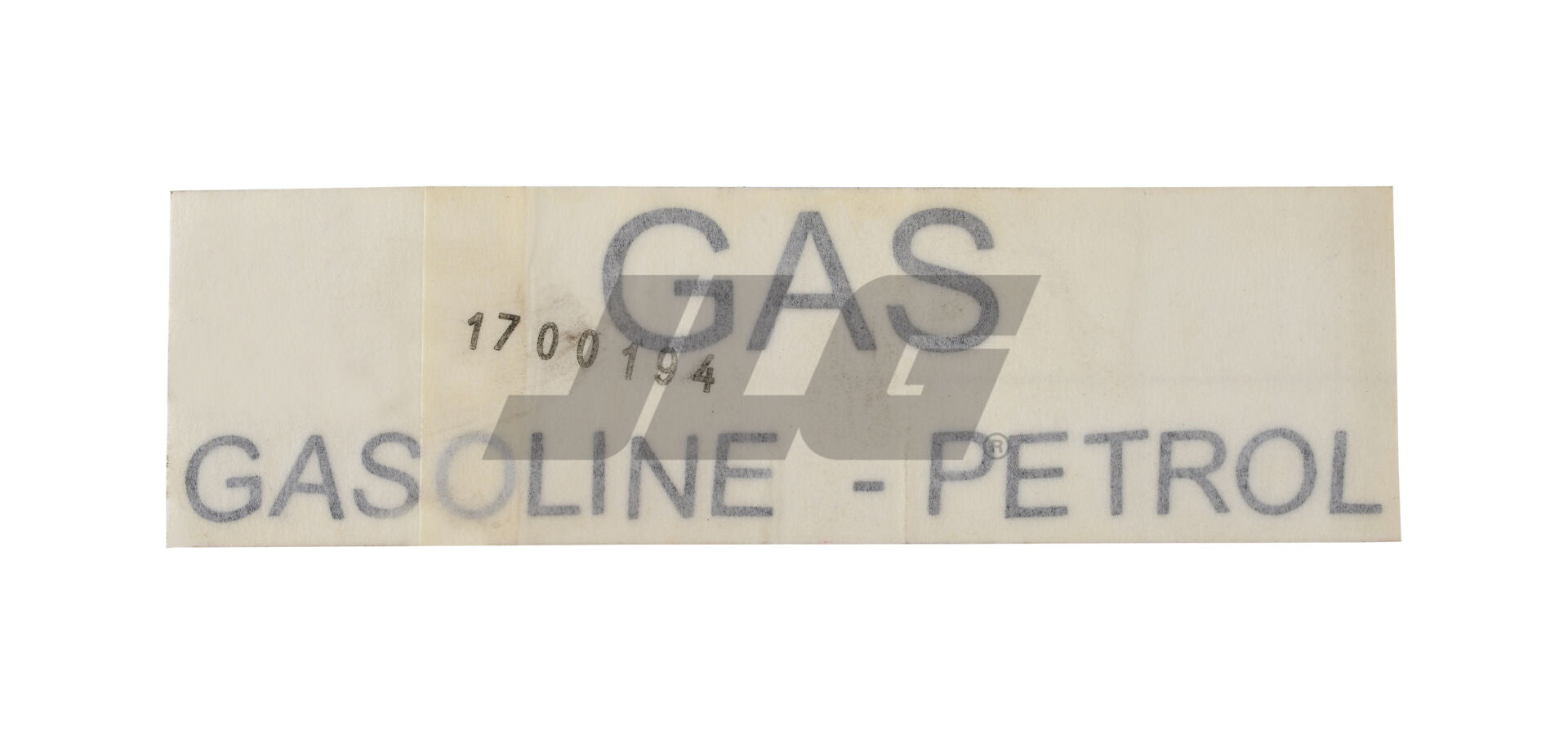 DECAL, GAS (BLK)