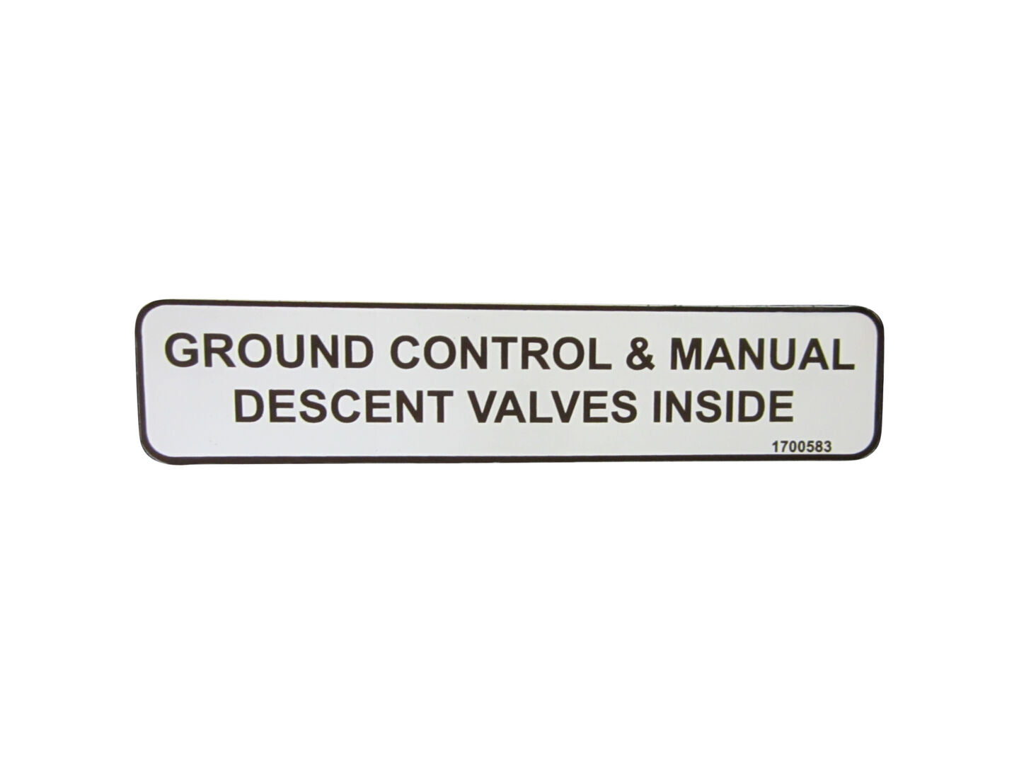 DECAL, GND CONTROL LOC. BROWN