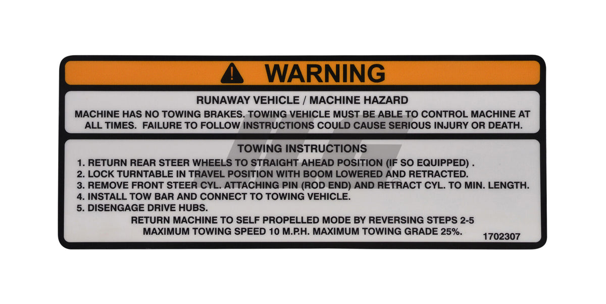 DECAL, (TOW INSTR, 4WD)