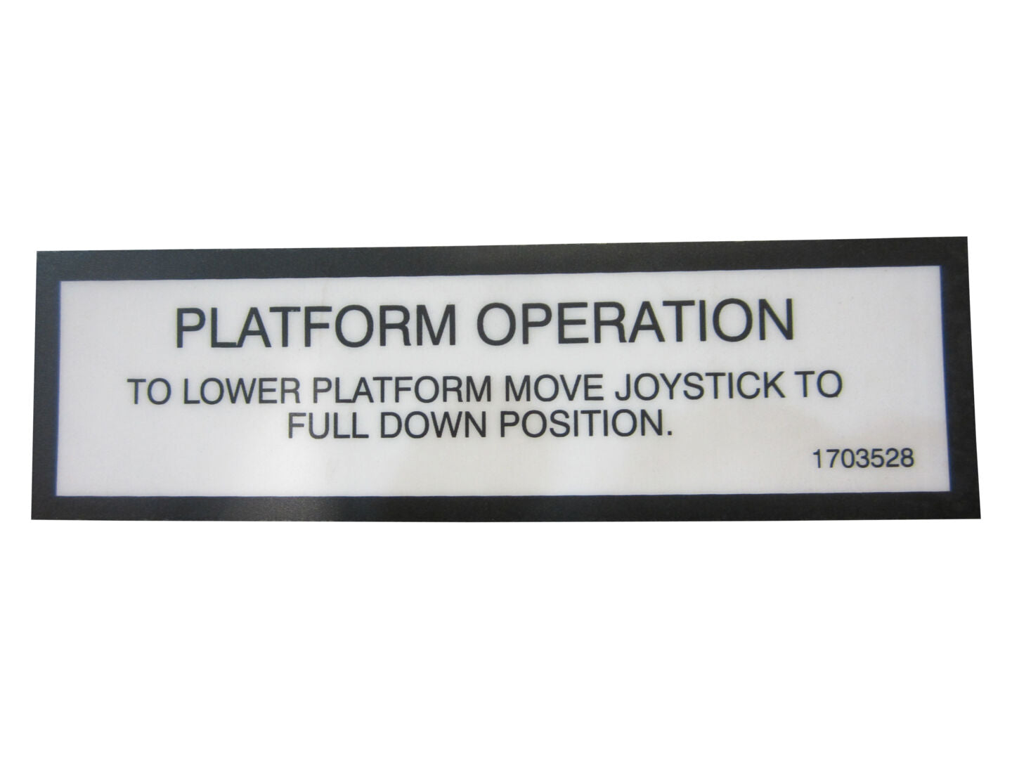 DECAL,LIFT DOWN