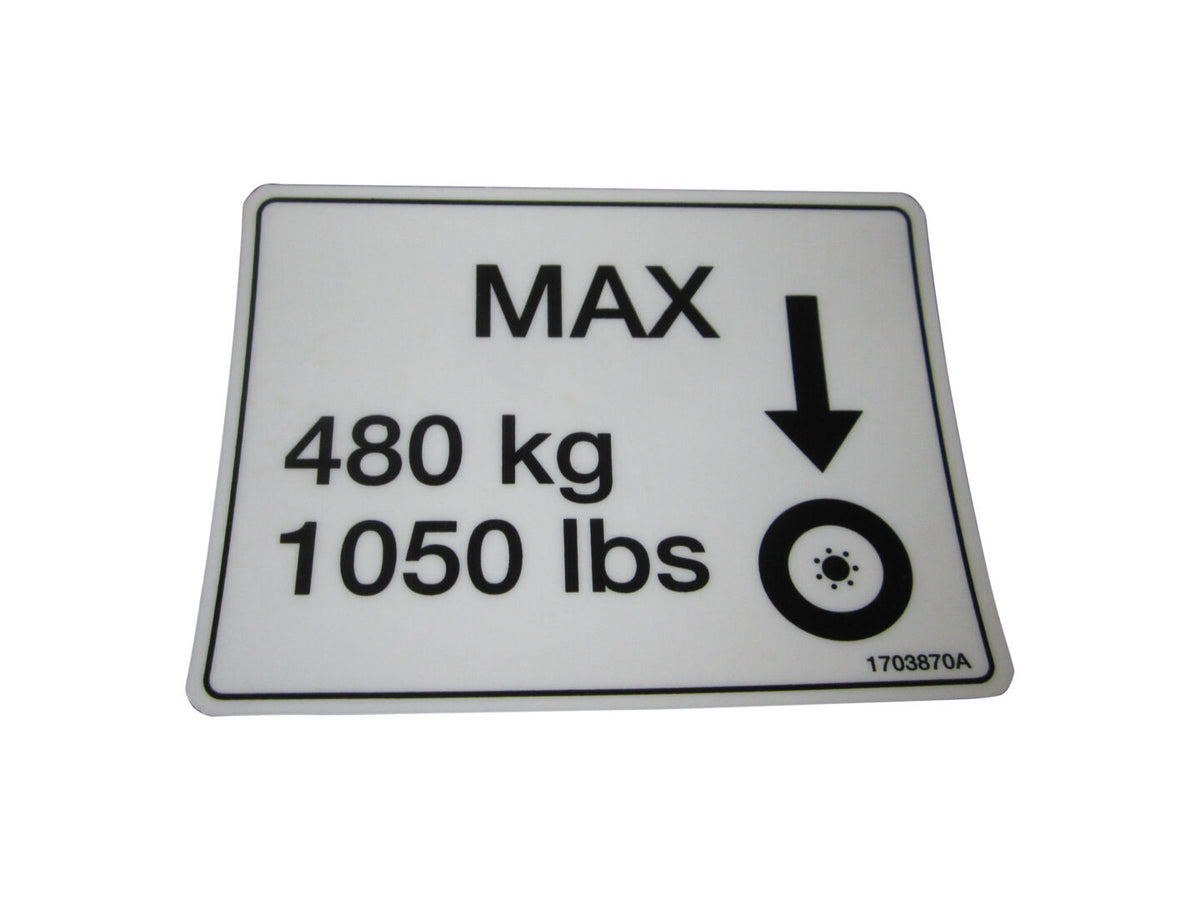 DECAL,WHEEL LOAD 1932E2