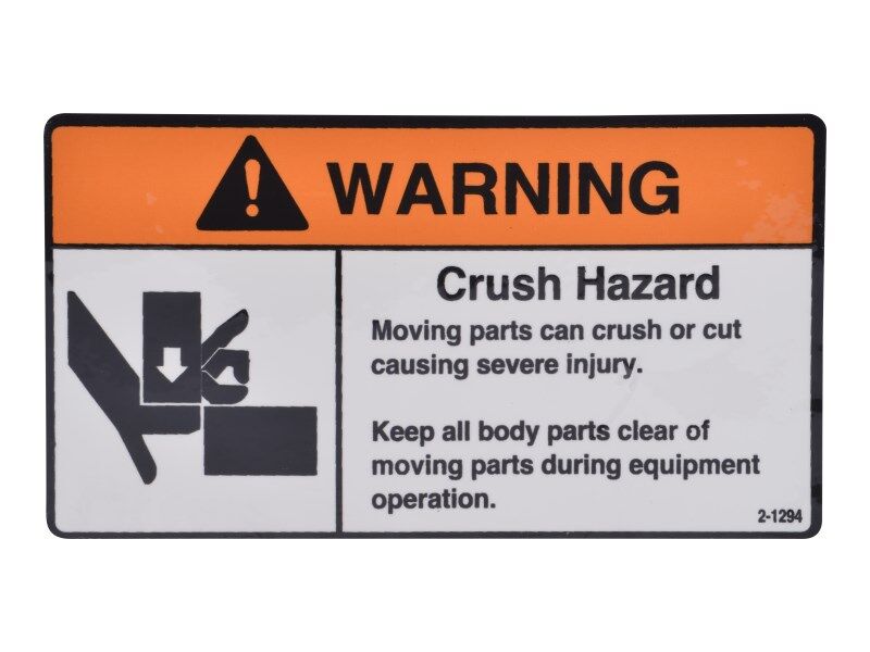 CRUSH HAZARD PINCH