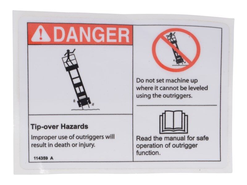 DECAL,DANGER/INSTR-OUTRIGGER