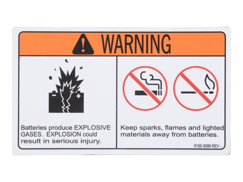 BATTERY WARN DECAL