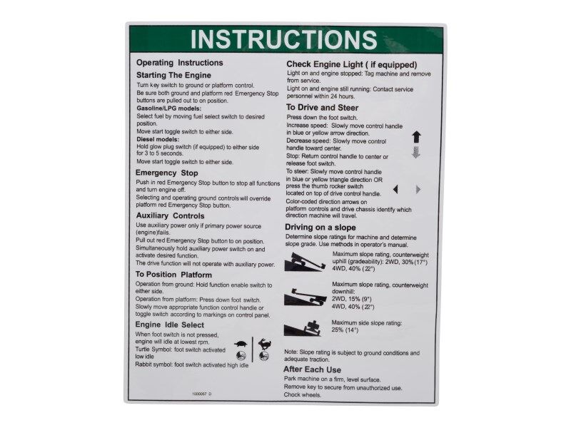 GN-DECAL,NOTICE OPER INST IC