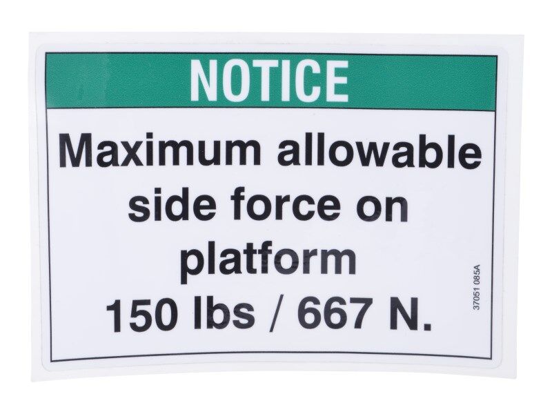 GN-DECAL, NOTICE SIDE FORCE