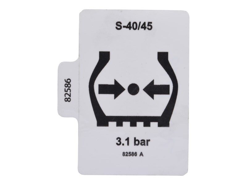 GN-DECAL,TIRE PRESS S40/45
