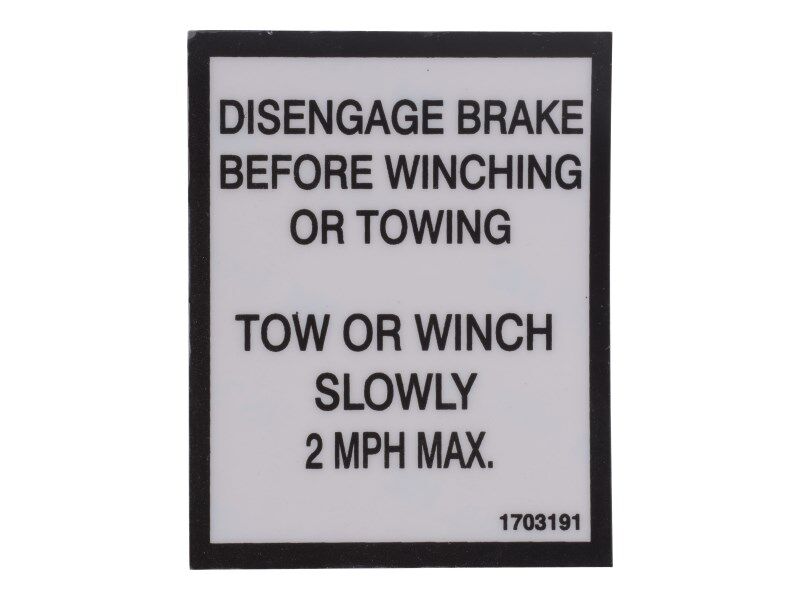 DECAL,WINCHING/TOWING