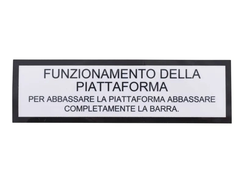 DECAL, LIFT DOWN (ITA)