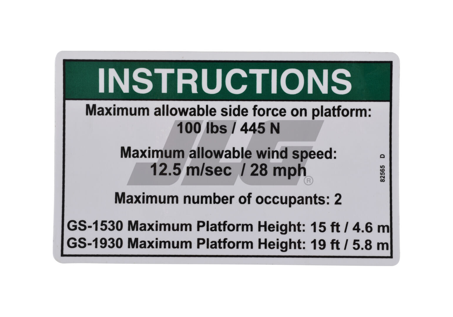 INSTRUCT-SIDE FRC,ANSI
