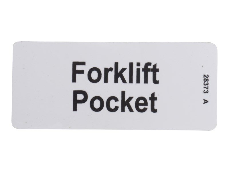 DECAL, FORK LIFT POCKET
