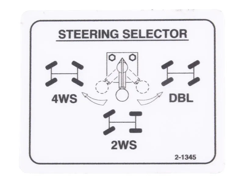 DECAL,STEERING SELECTOR