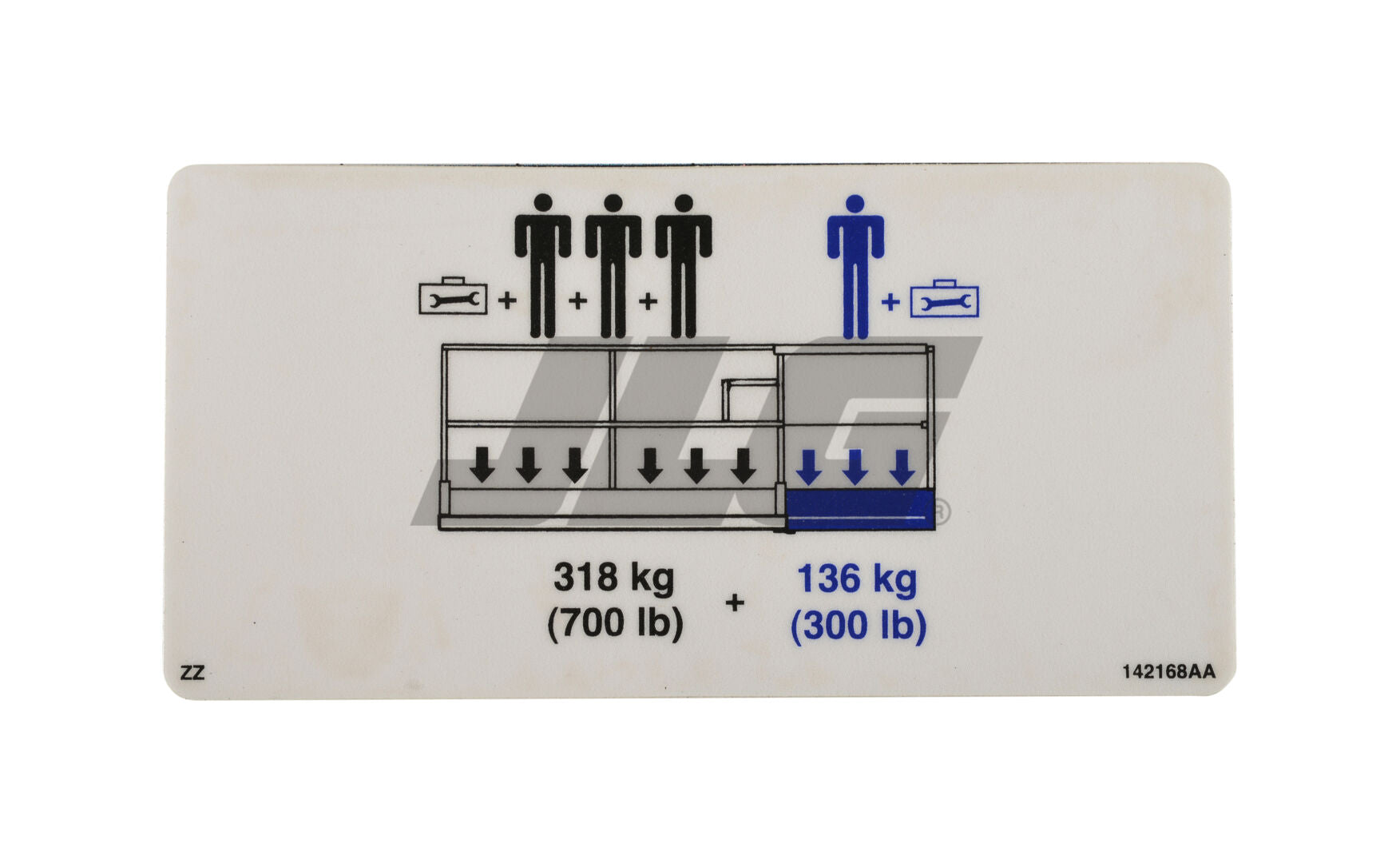SJ-PLTFM CAPACITY DECAL