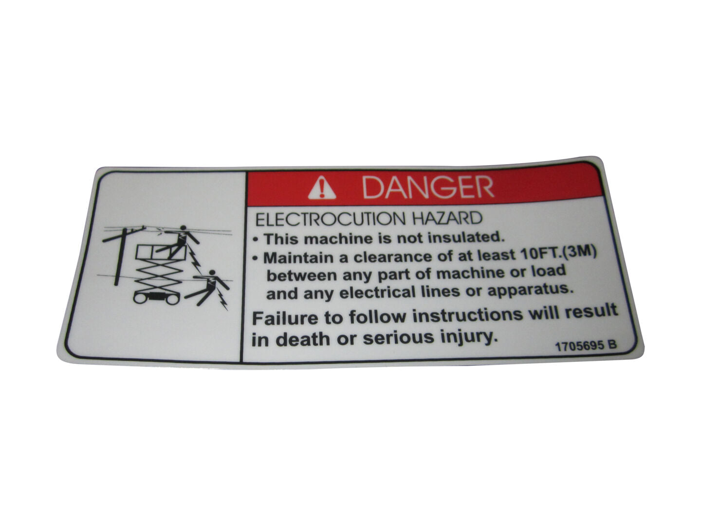 JLG¨ Electrocution Danger Decal for 1930ES Scissor Lift