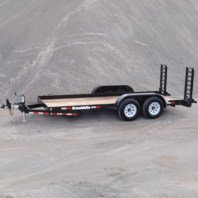 Heavy-duty 10,000 pound capacity trailer with robust construction, perfect for transporting large loads.