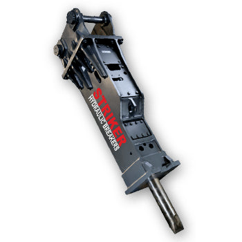 The 10,000 pound Hydraulic Breaker for excavators is designed for heavy-duty demolition tasks, providing powerful and efficient performance.