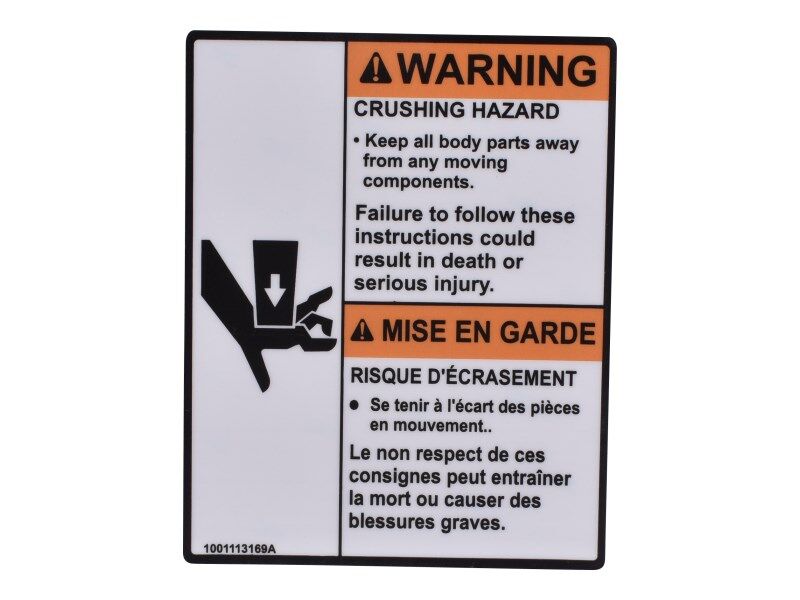 DECAL,HAND CRUSHING