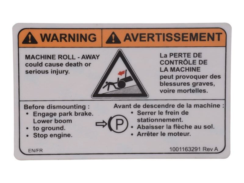 DECAL,WARNING MACHINE ROLL