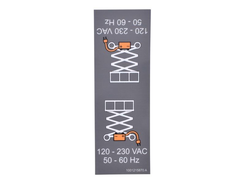 DECAL,CHARGER INPUT VOLTAGE