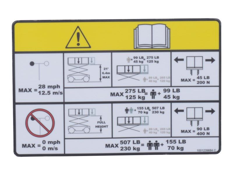 DECAL,CAPACITY (507LB/230KG)