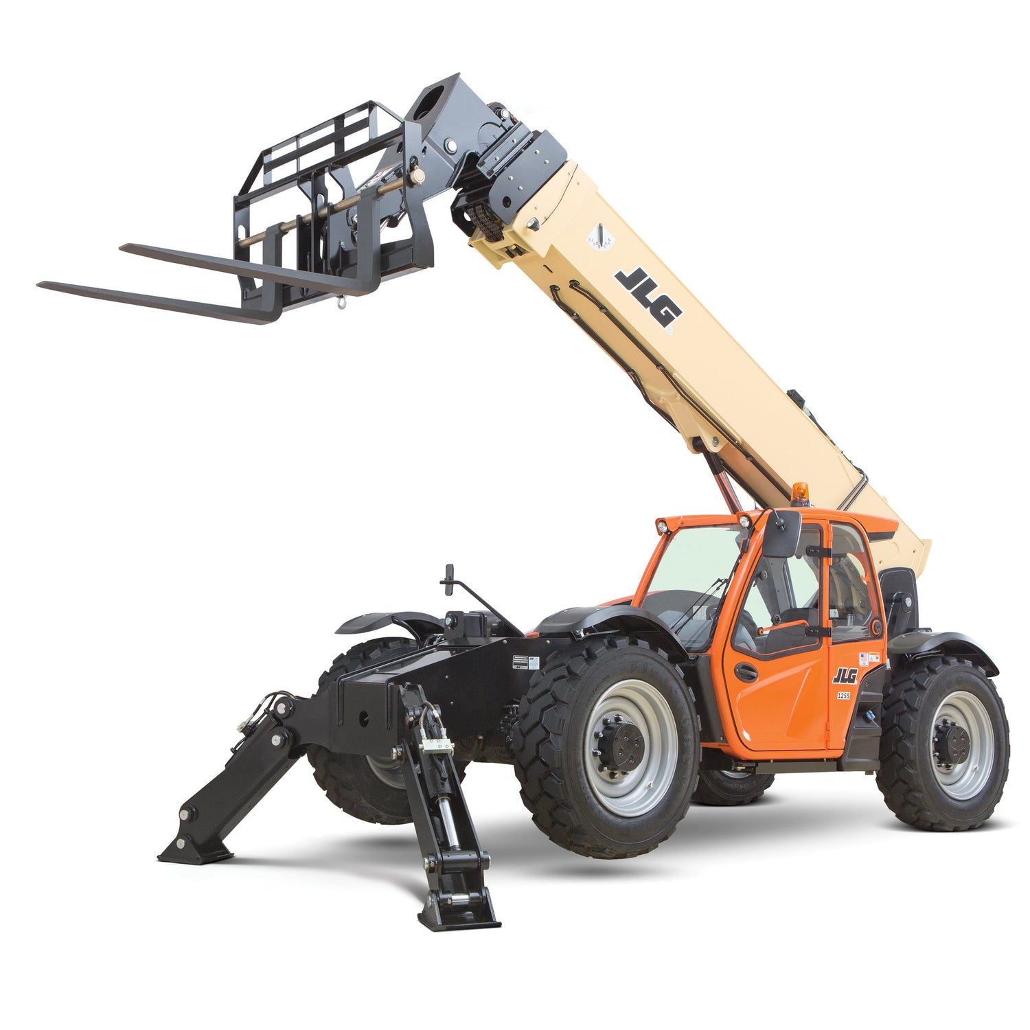 Heavy-Duty 12,000lb Telescopic Forklift with Extended Boom for Industrial and Construction Use