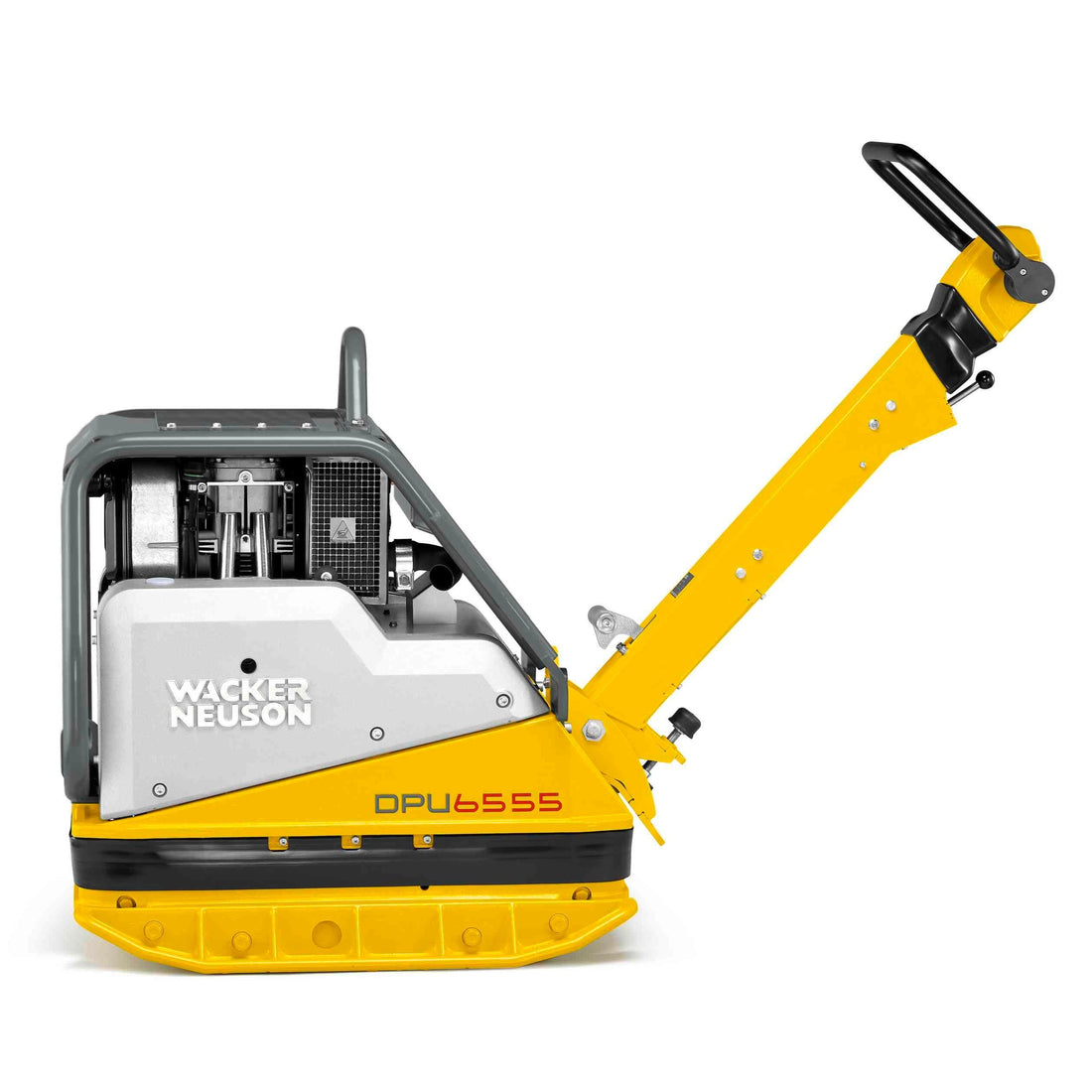 14,500lb Plate Tamper Reverse Diesel, Side View – Heavy-duty construction equipment for efficient soil compaction, diesel-powered for optimal performance.