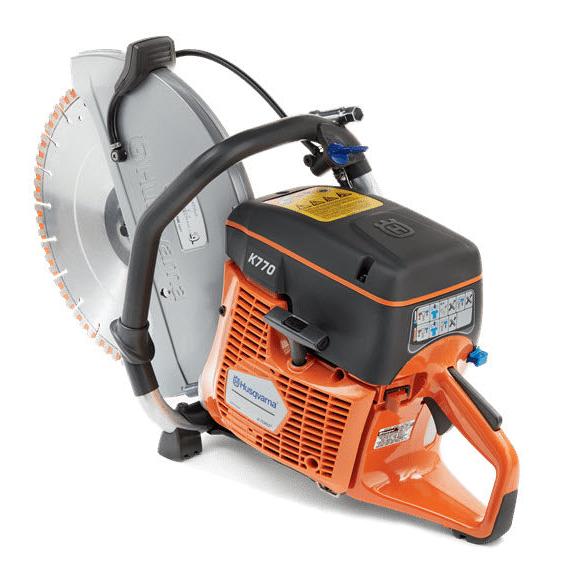 14-inch Gasoline Cut-Off Saw - Heavy-duty construction tool with a powerful gasoline engine and 14-inch cutting blade, designed for efficient cutting of concrete, masonry, and metal. Features ergonomic handle for comfort, robust build for durability, and the precision necessary for professional construction and landscaping projects.