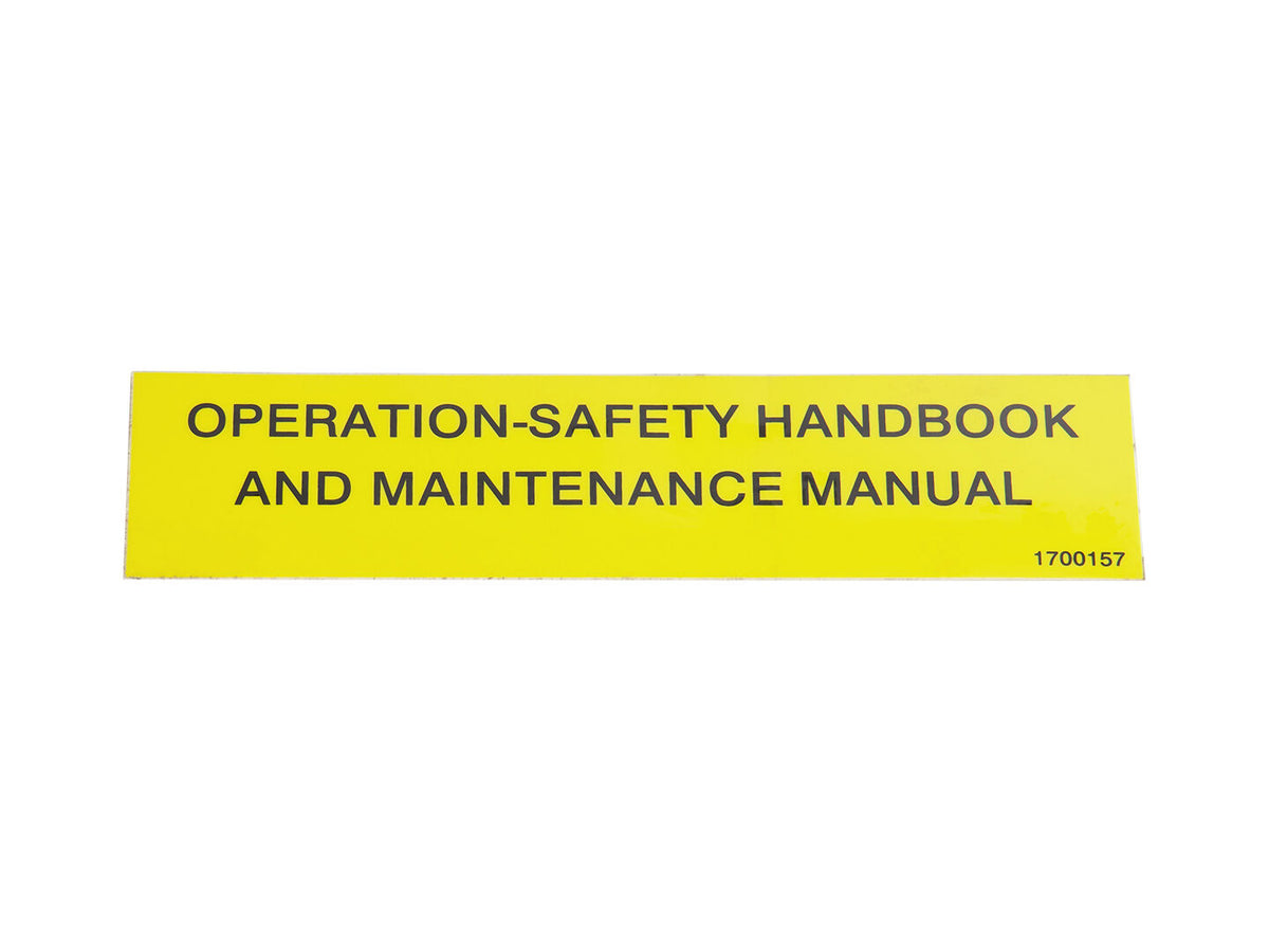 DECAL, SAFETY HANDBOOK