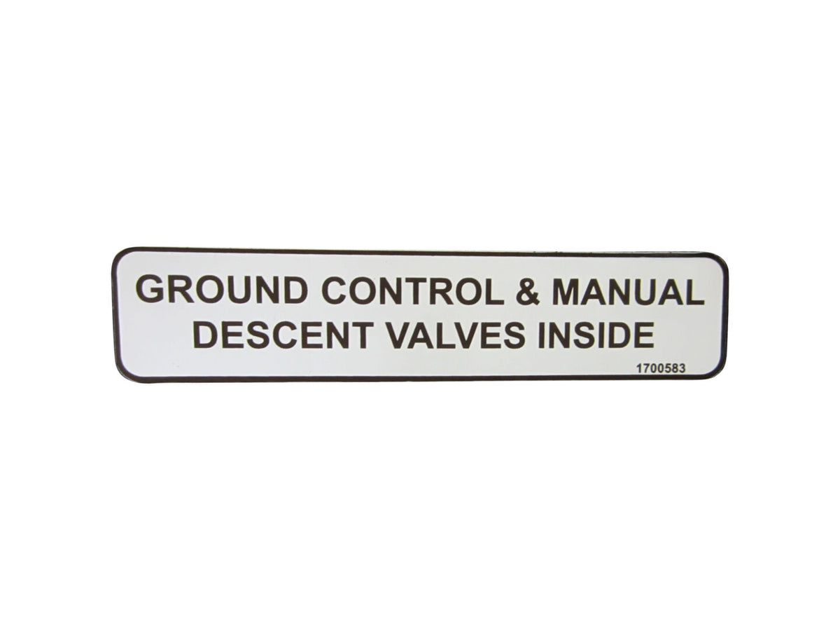 DECAL, GND CONTROL LOC.  BROWN