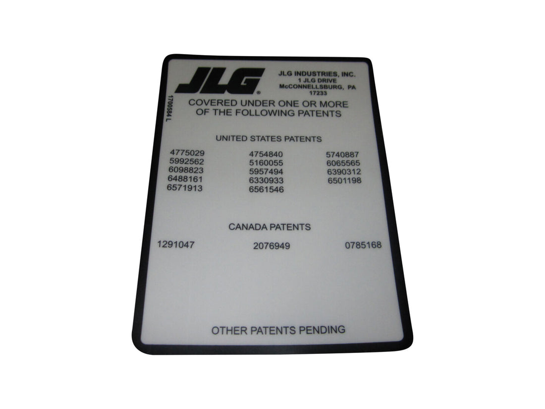 DECAL, PATENT (BLK)