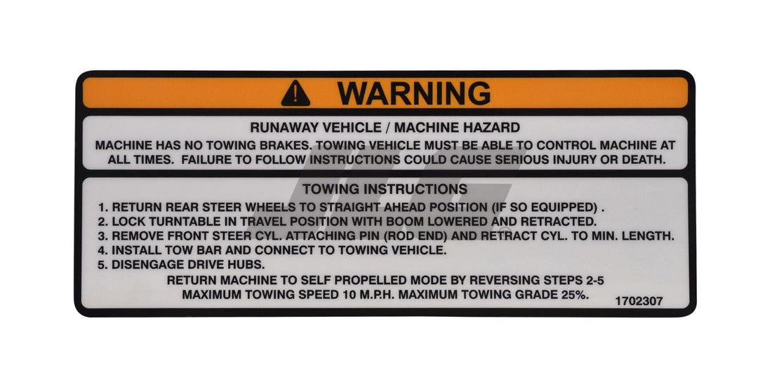 DECAL, (TOW INSTR, 4WD)