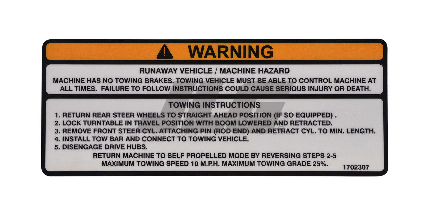 DECAL, (TOW INSTR, 4WD)