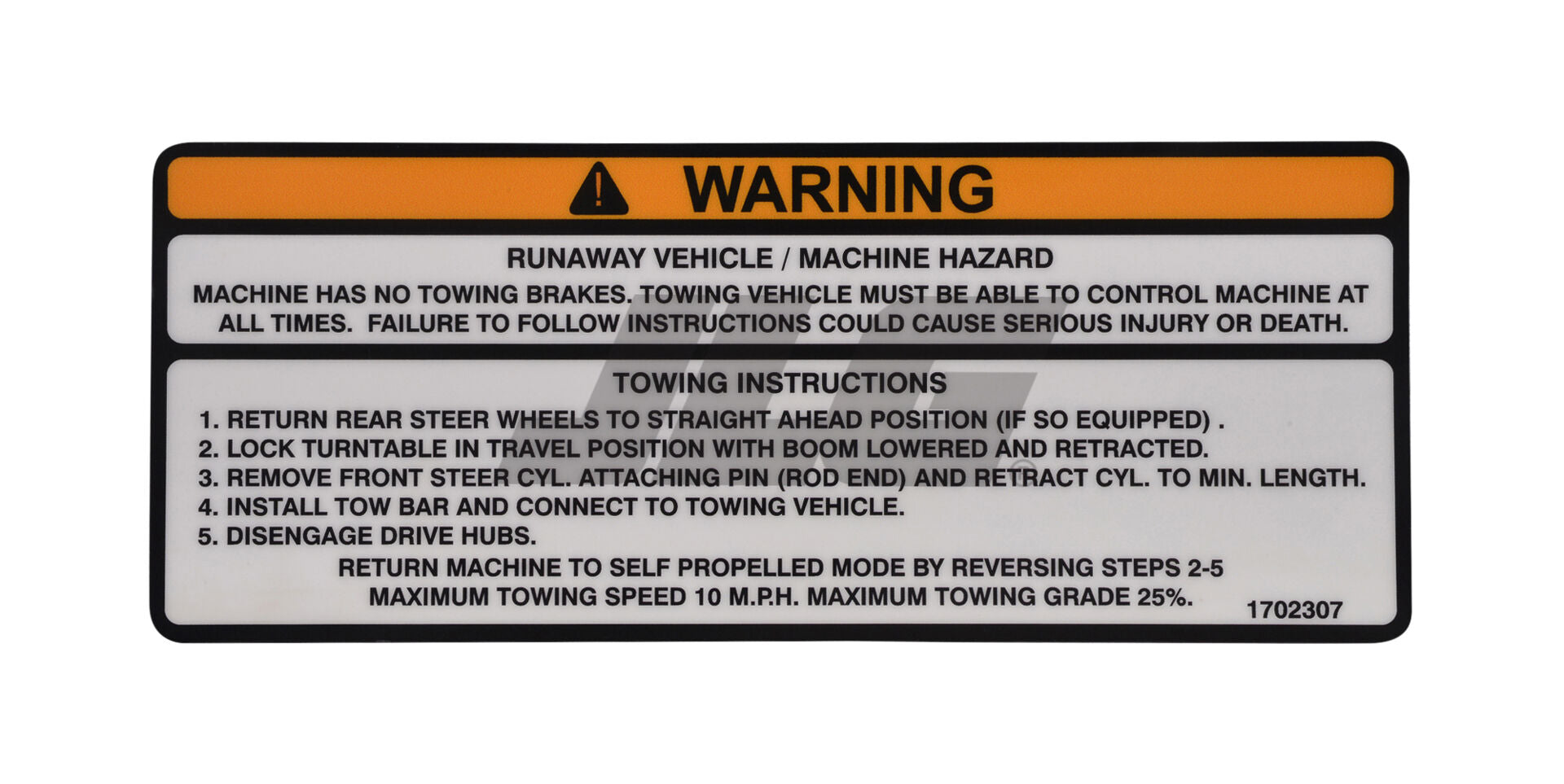 DECAL, (TOW INSTR, 4WD)