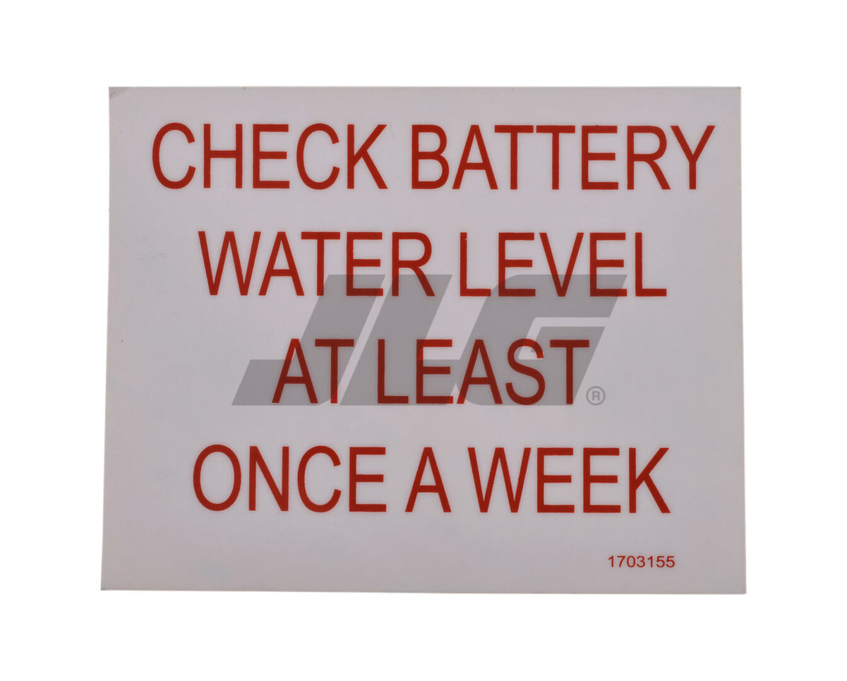 DECAL, BATT. CHECK (AUST.)