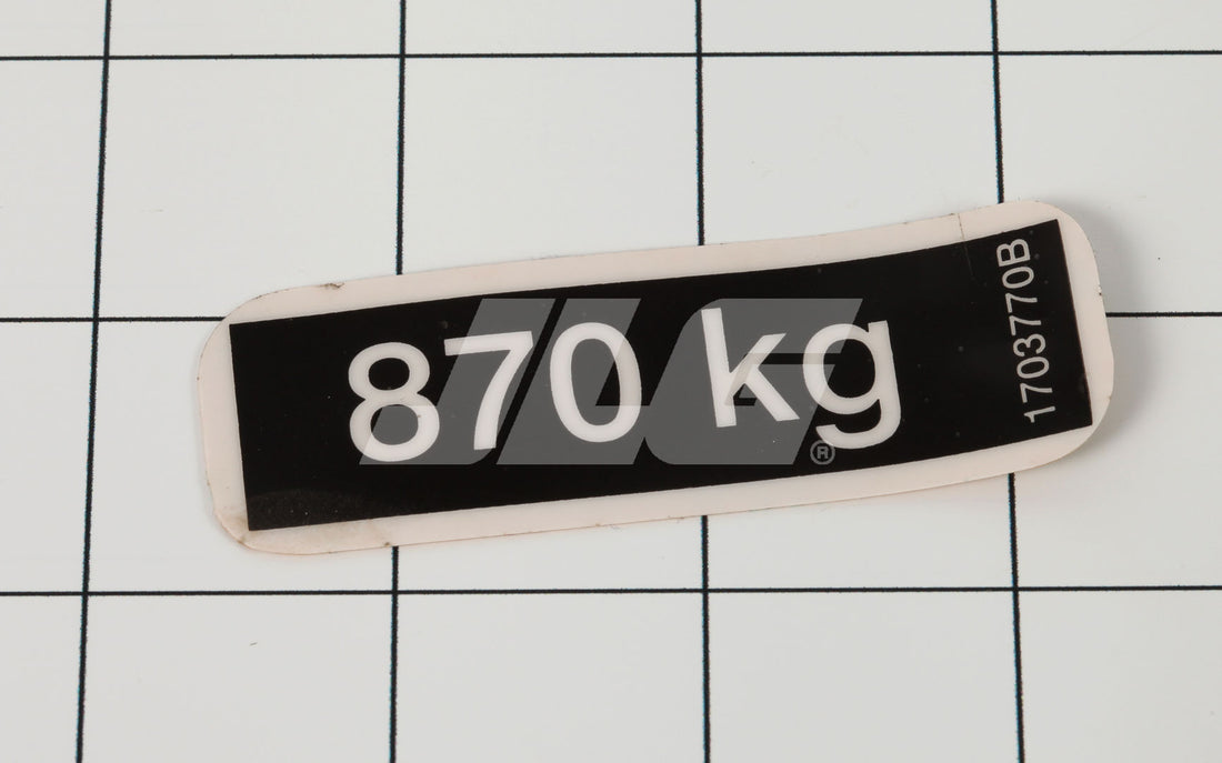 DECAL, MAX LOAD DECAL