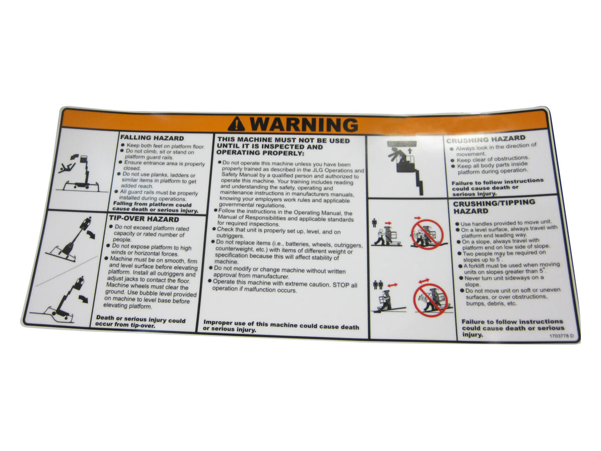 DECAL,WARNING-COMBINATION