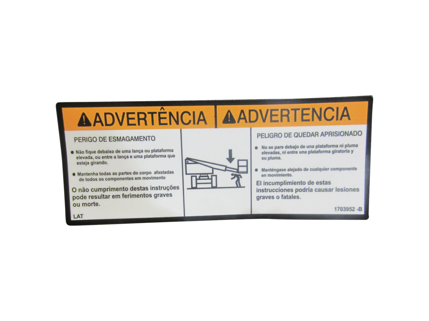DECAL,WARNING CRUSHING (LAT)