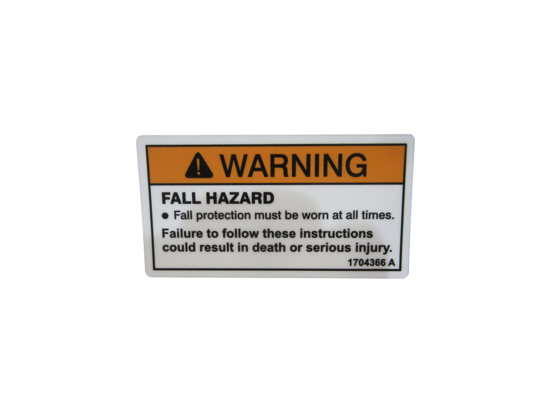 DECAL, WARNING FALL PROTECTION