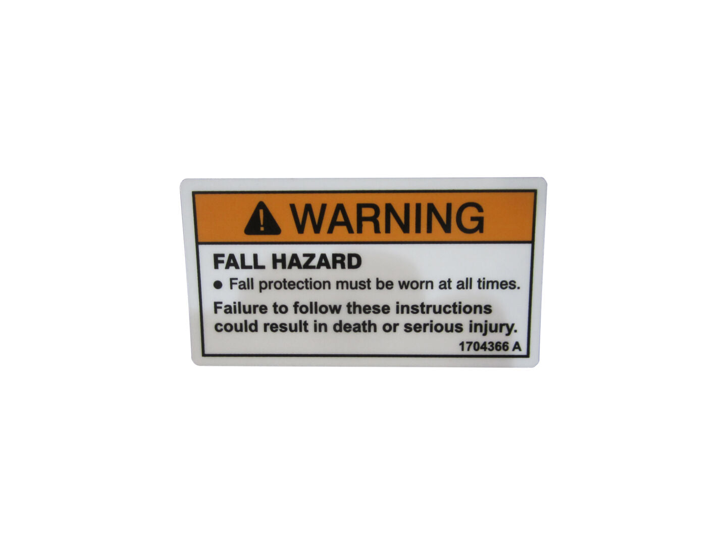 DECAL, WARNING FALL PROTECTION