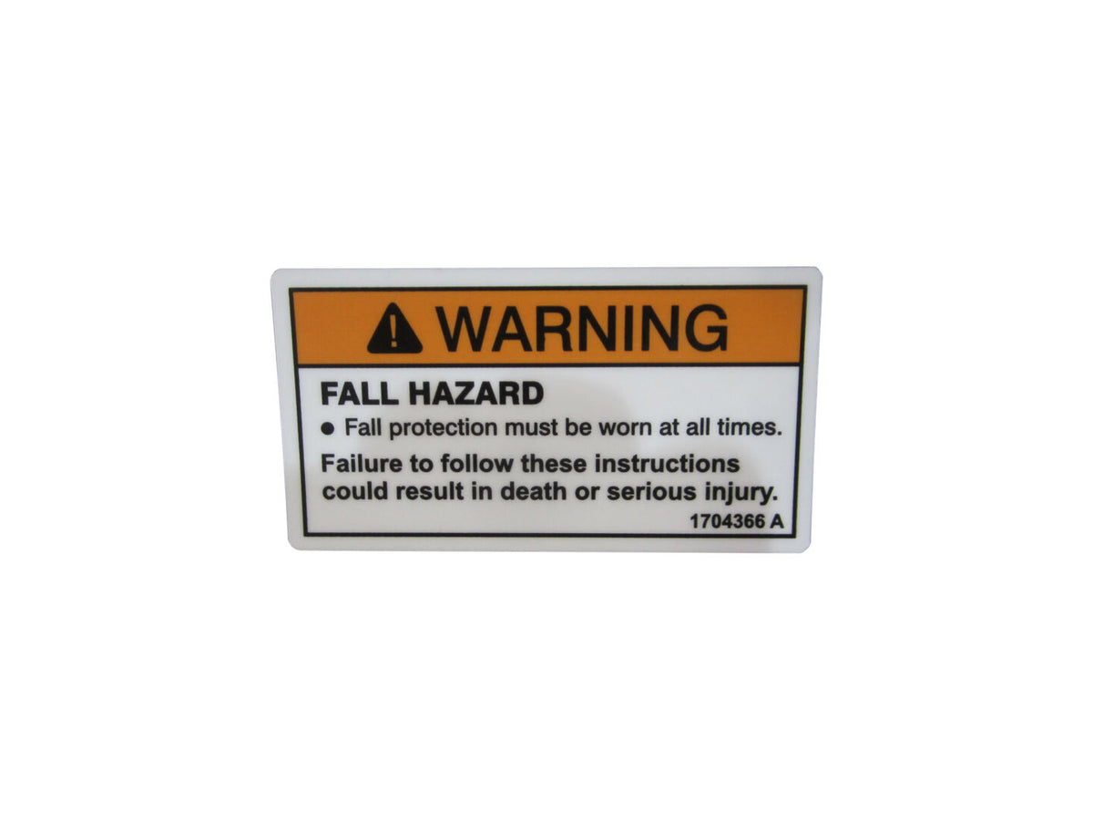 DECAL, WARNING FALL PROTECTION