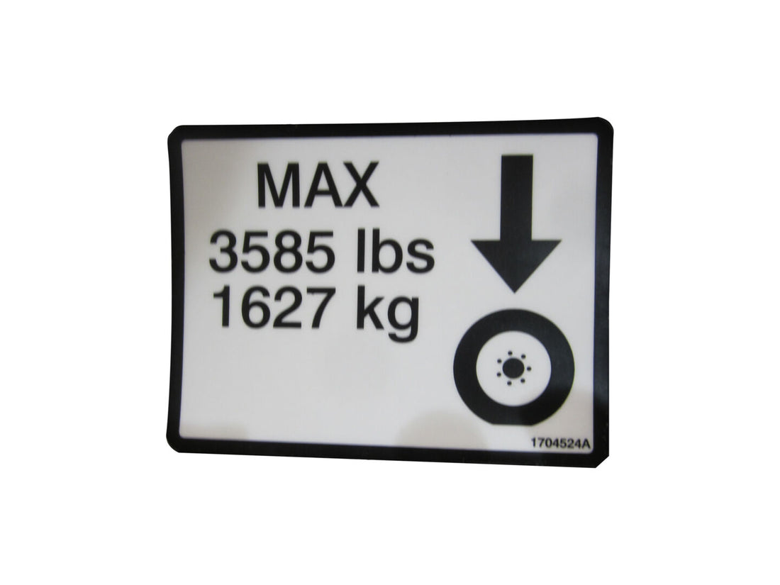 DECAL,MAX TIRE LOAD