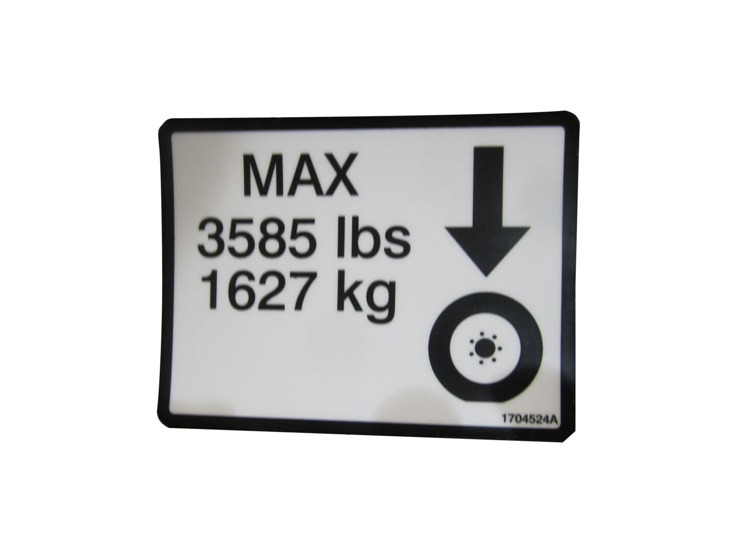 DECAL,MAX TIRE LOAD