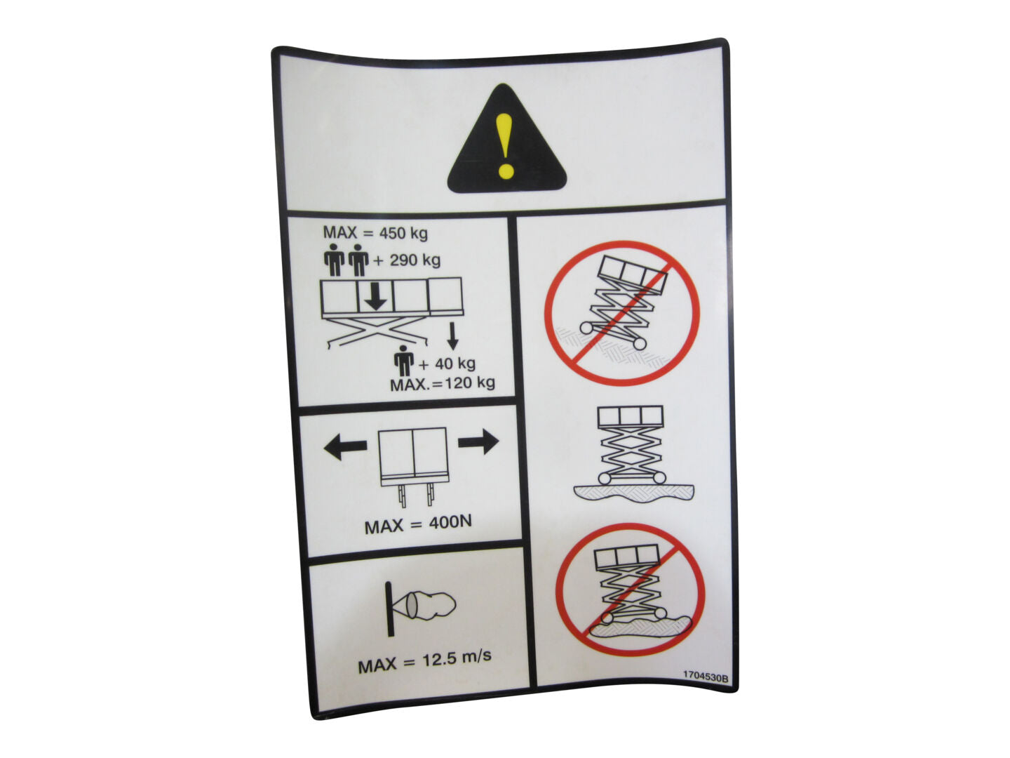 DECAL, CAPACITY (450KG) (E/A)