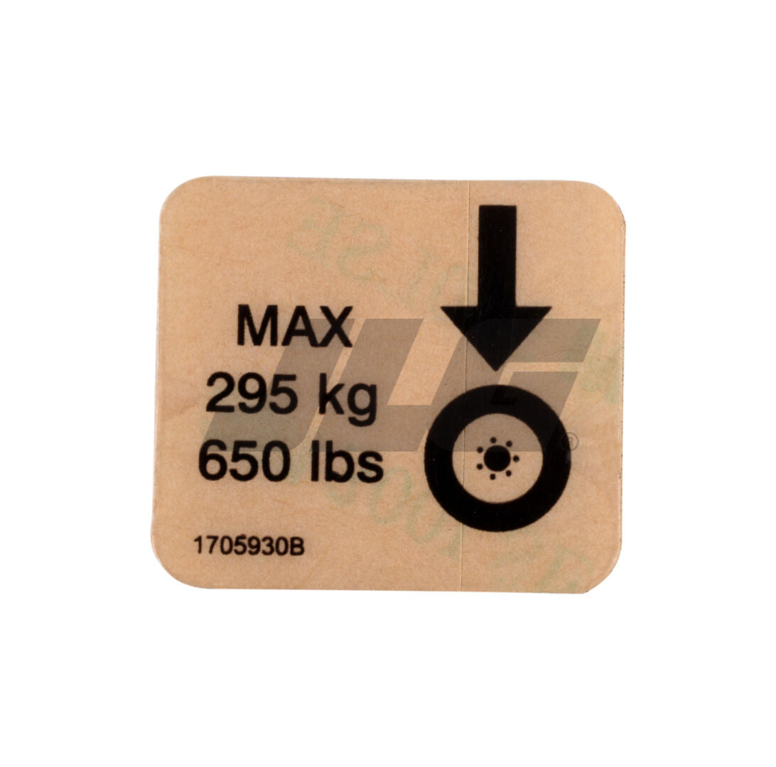 DECAL, WHEEL LOAD SSV10