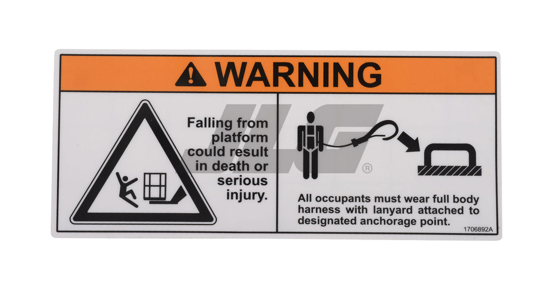 DECAL, PLATFORM WARNING