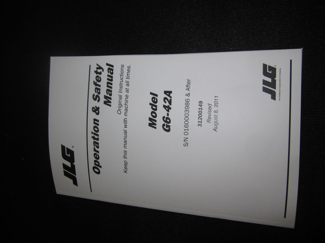 G6-42A OPERATOR &amp; SAFETY MNL