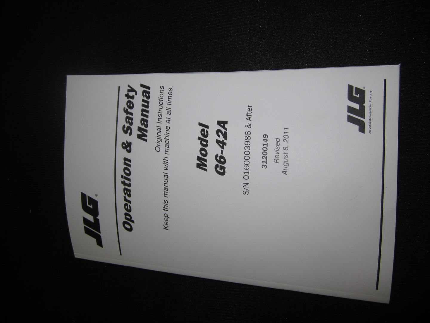 G6-42A OPERATOR &amp; SAFETY MNL
