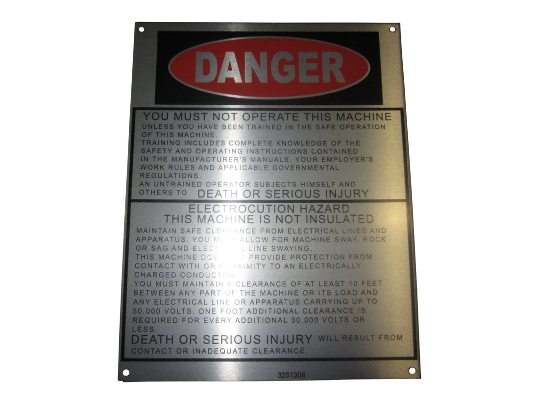 NAMEPLATE, DANGER