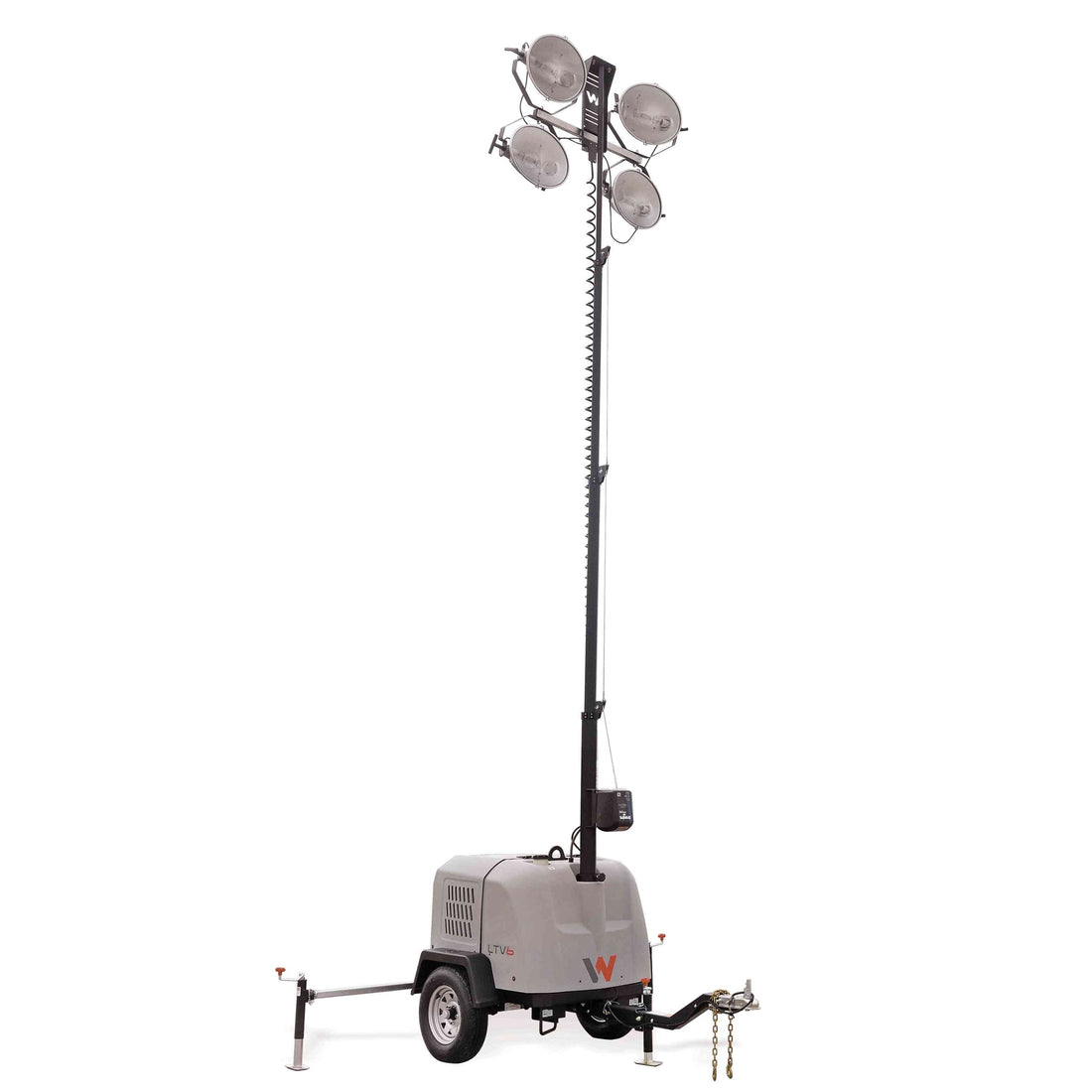Extended 4000W Vertical Light Tower for Outdoor Construction and Event Lighting